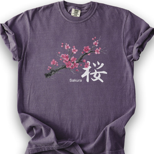 Cherry Blossom Sakura T-Shirt - Grape