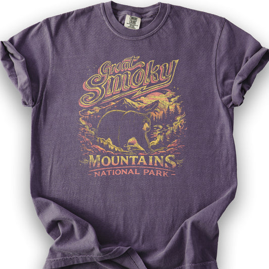 Smoky Mountains 80's Blast T-Shirt - Grape
