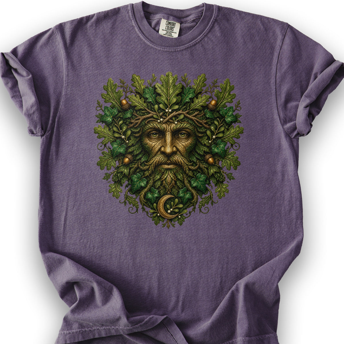 Green Man Moon T-Shirt - Grape