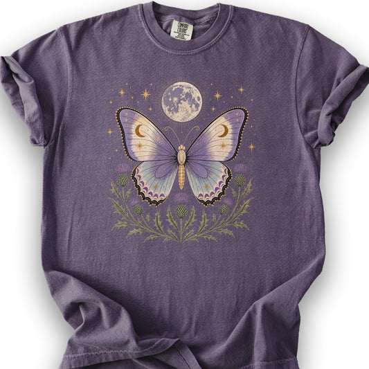 Thistle Moon Butterfly T-Shirt - Grape