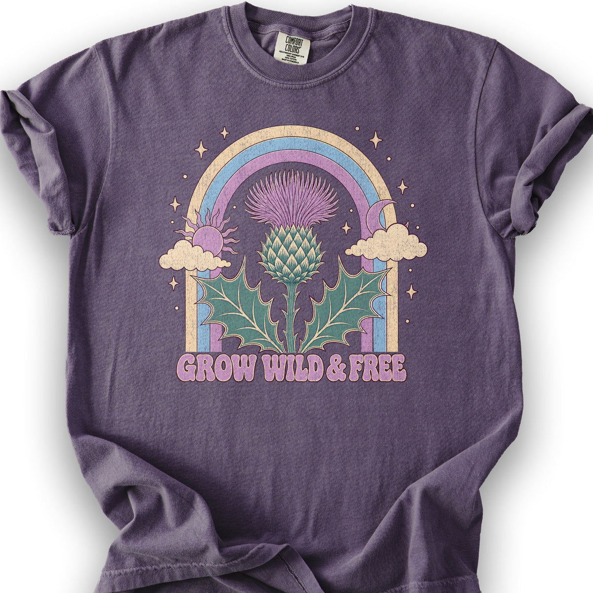 Wild & Free Thistle T-Shirt - Grape