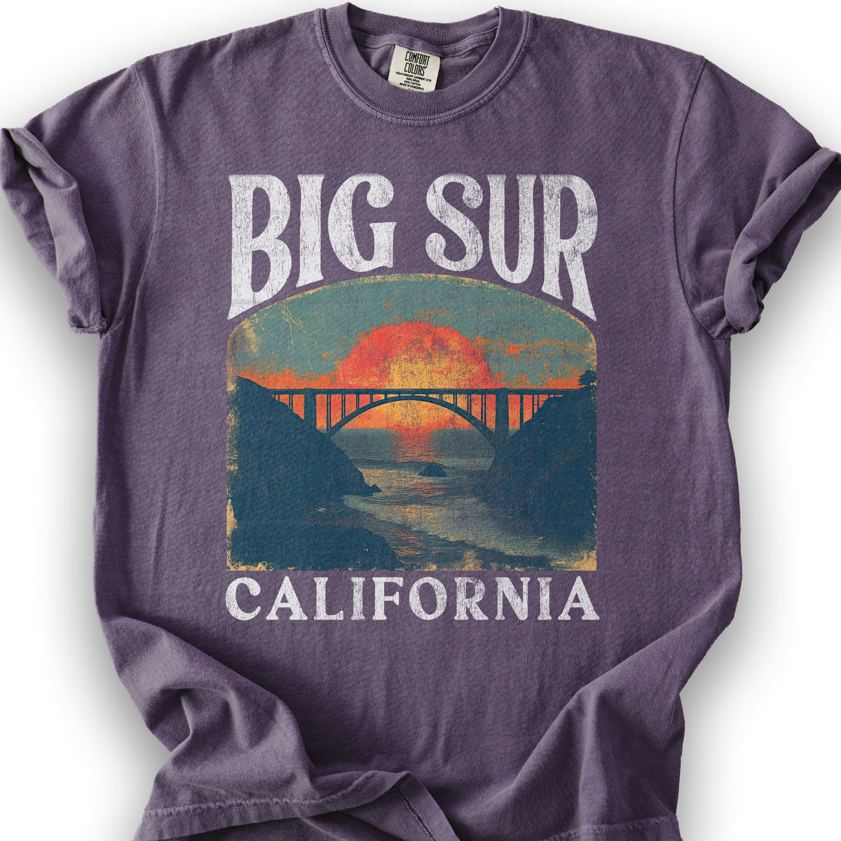 Big Sur California "Big and Bold" T-Shirt - Grape