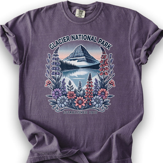 Glacier National Park "Wildflower" T-Shirt - Grape