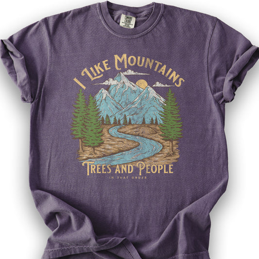 Funny Outdoor Mountain Shirt "In that Order" T-Shirt - Grape