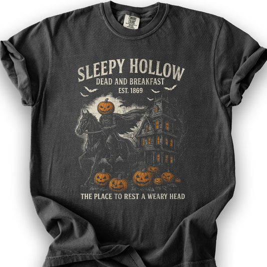 Sleepy Hollow Dead and Breakfast T-Shirt - Graphite