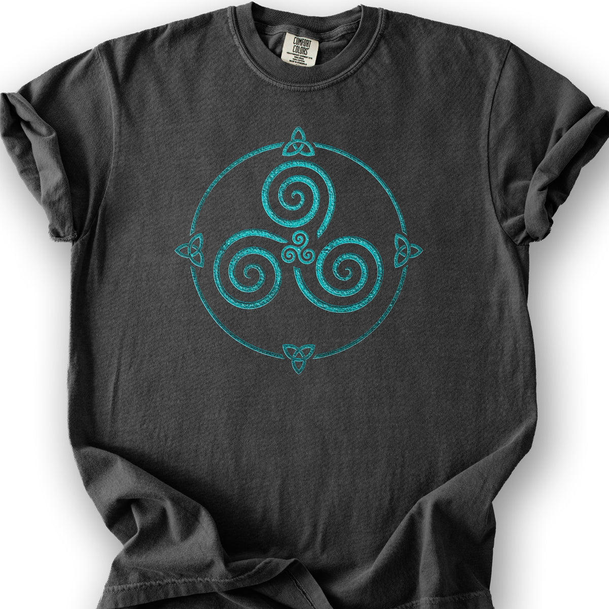 Celtic Triskele Spiral T-Shirt - Graphite
