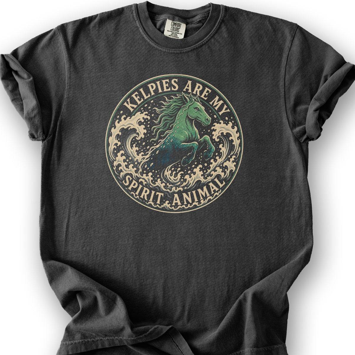 Kelpie Badge T-Shirt - Graphite
