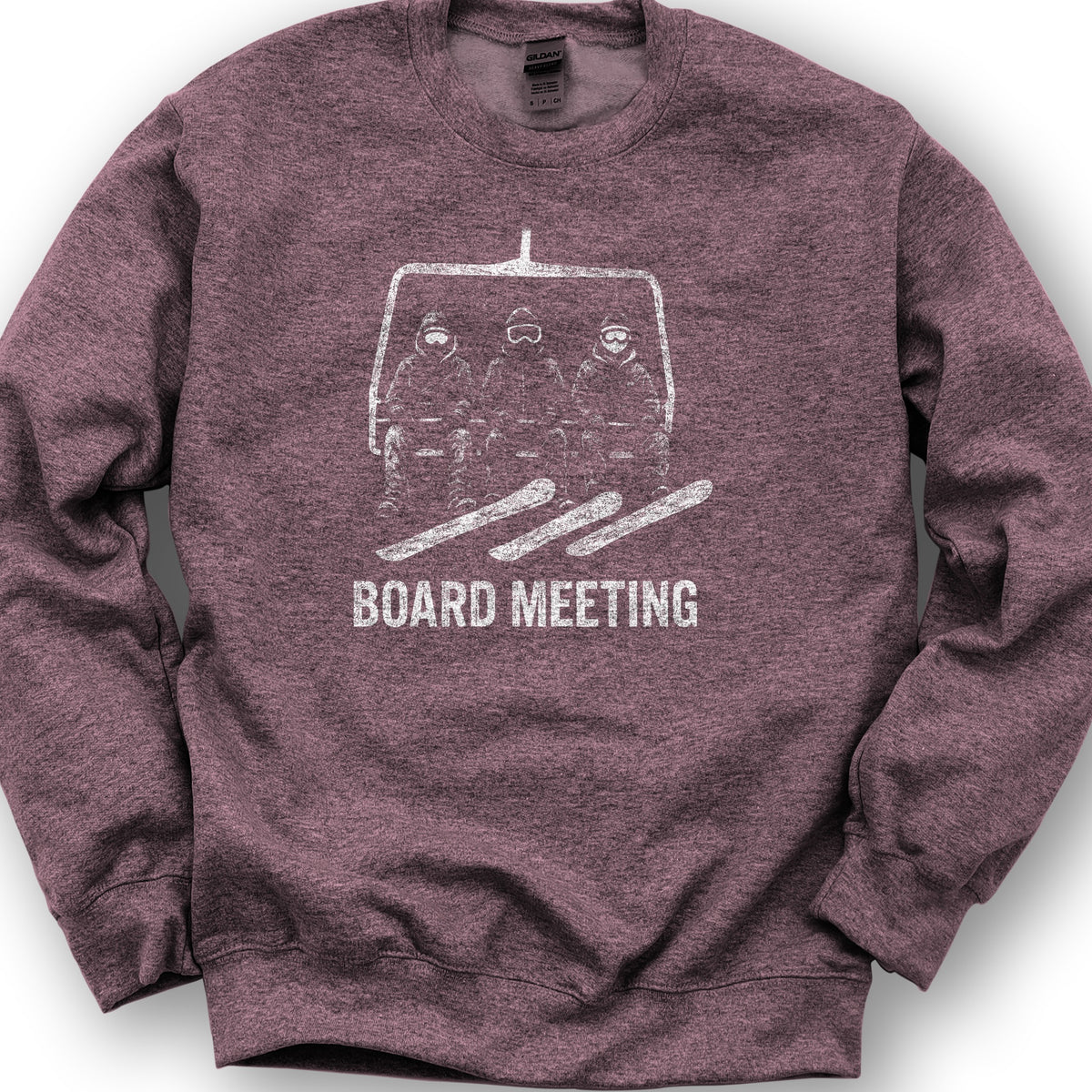 Snowboard "Board Meeting" Sweatshirt - Heather Sport Dark Maroon
