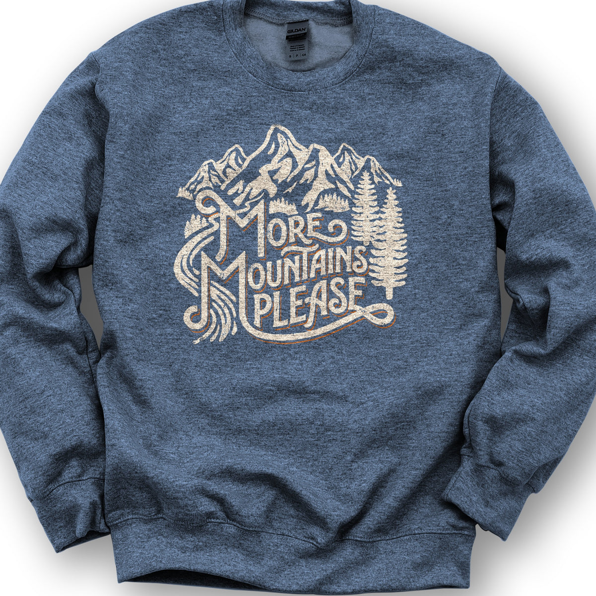 More Mountains Please Sweatshirt - Heather Sport Dark Navy