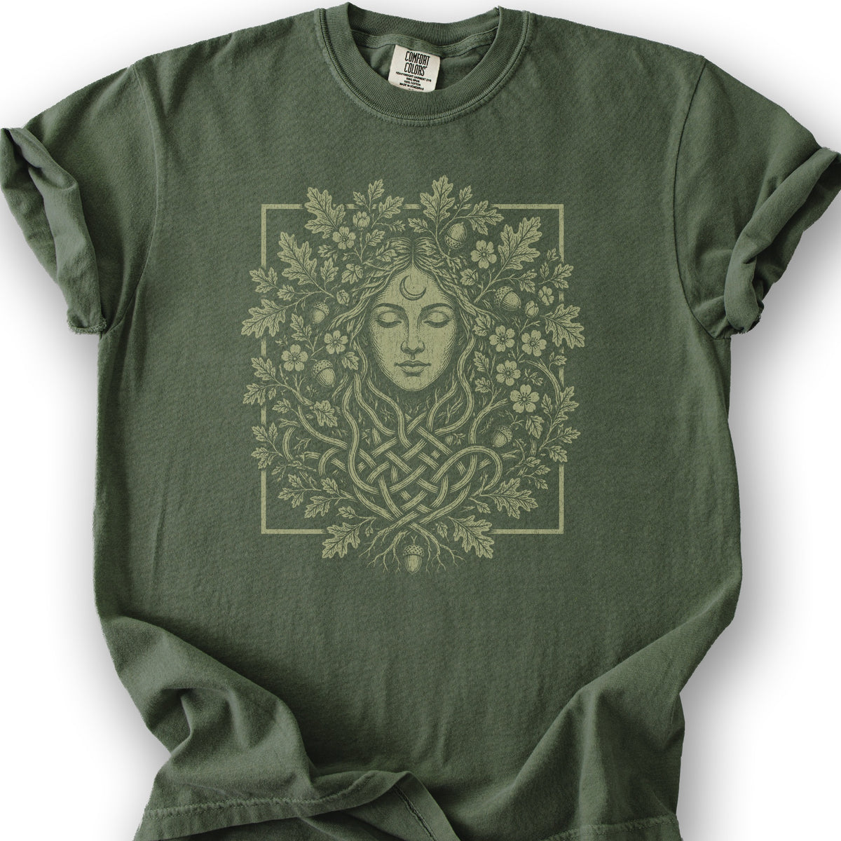 Green Goddess Crest T-Shirt - Hemp