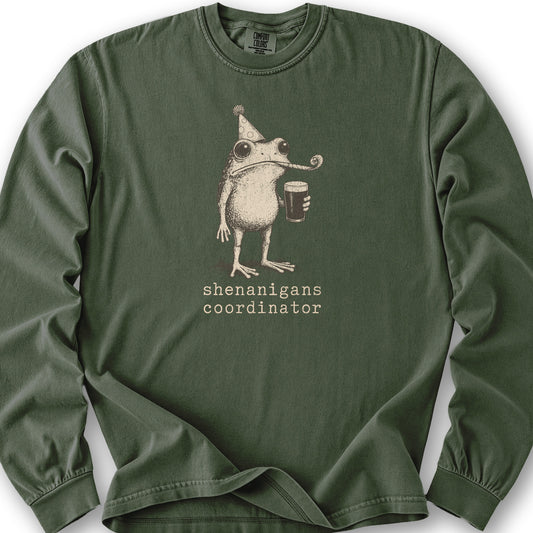 Shenanigans Coordinator Frog Long Sleeve Shirt - Hemp