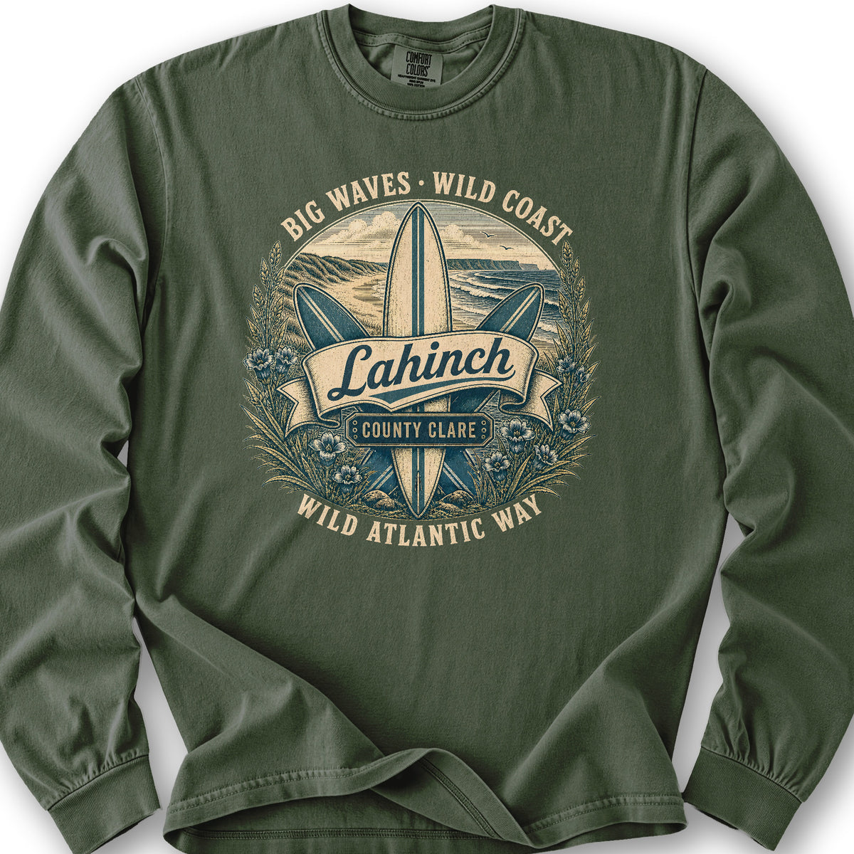 Lahinch Ireland Surf Long Sleeve Shirt