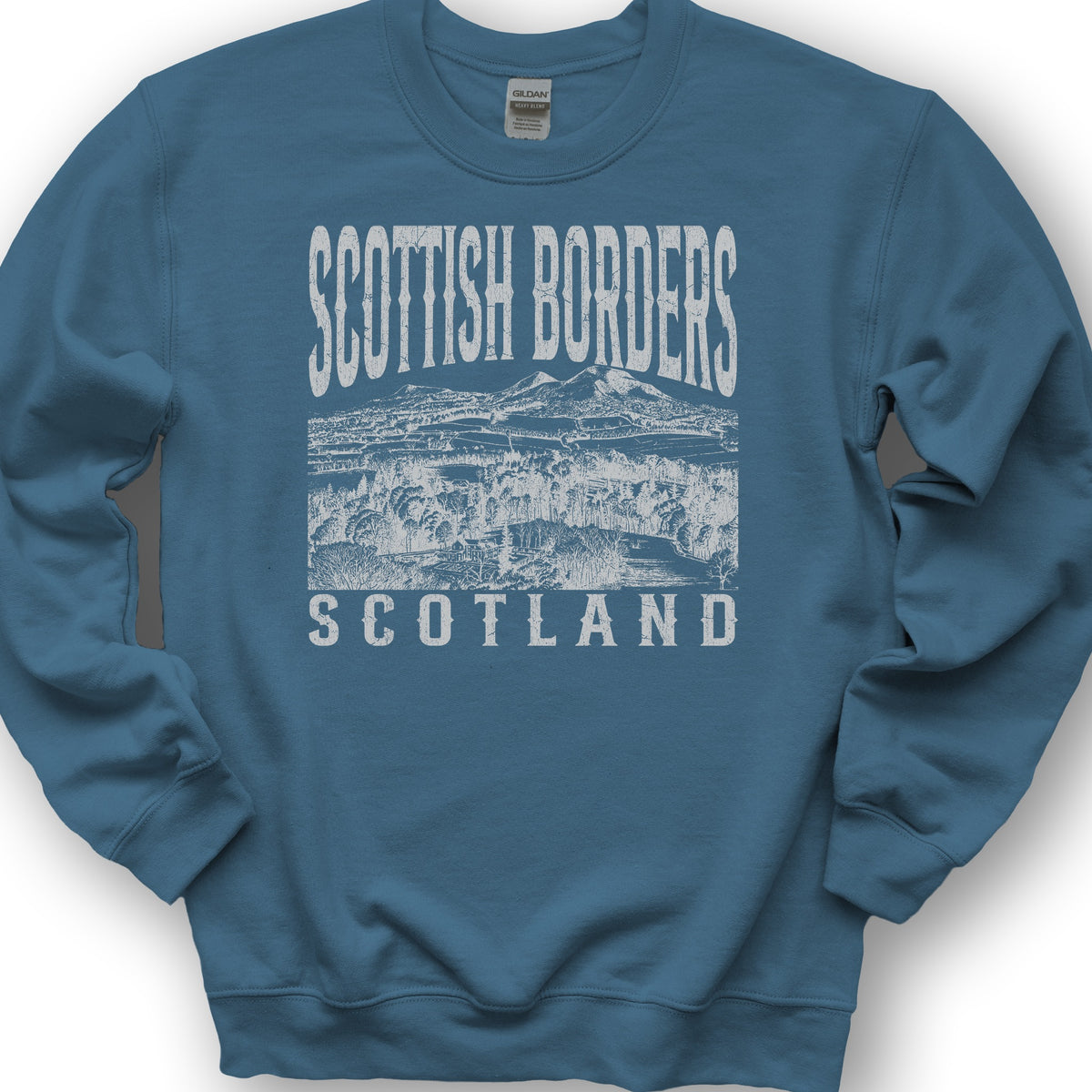 Scottish Borders Sketch Sweatshirt - Indigo Blue