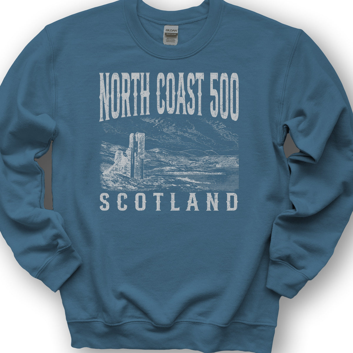 Castleisland Scotland Sketch Sweatshirt - Indigo Blue
