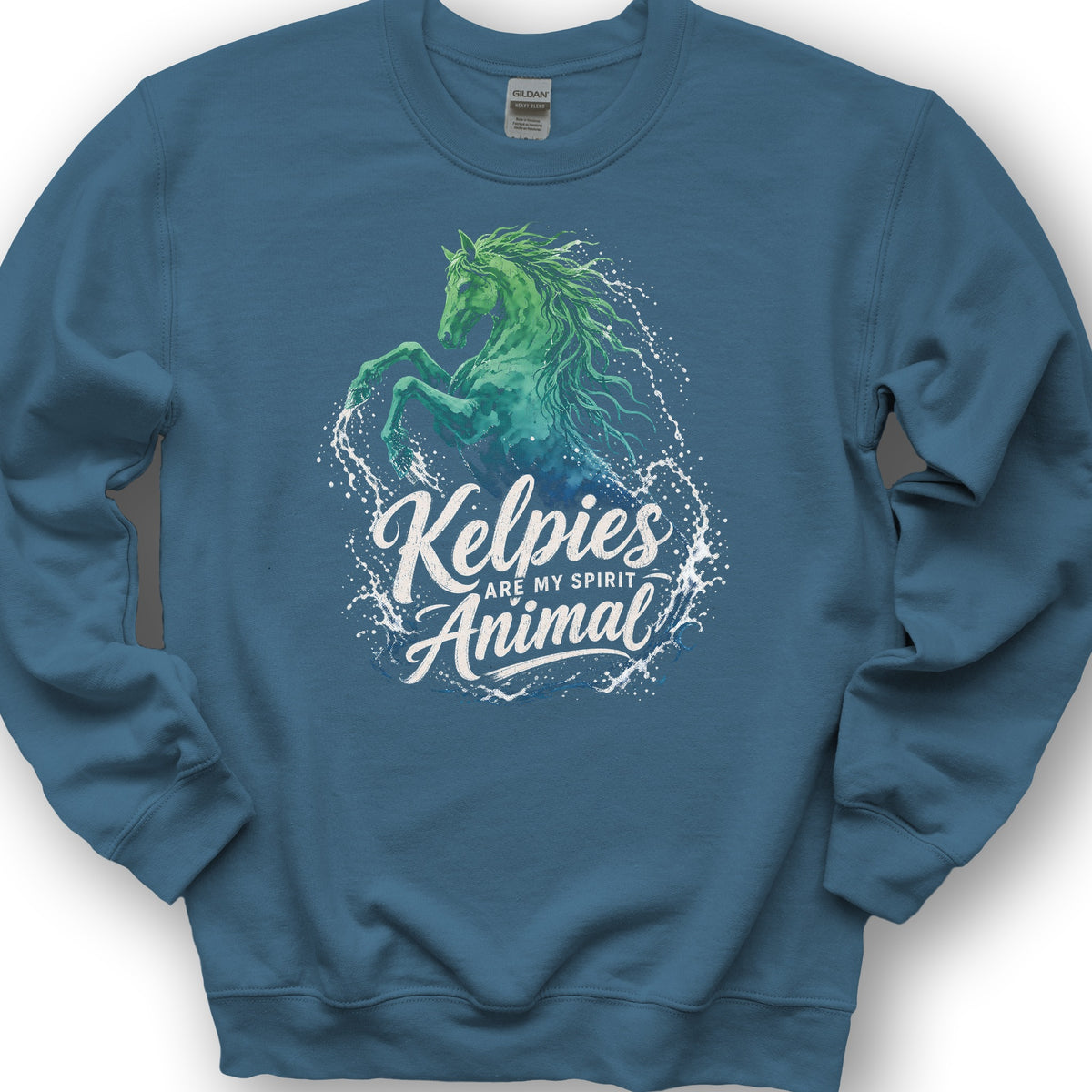 Kelpie Spirit Animal Sweatshirt - Indigo Blue