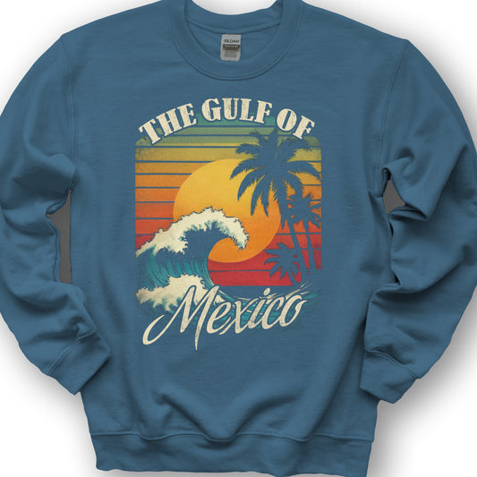 Gulf of Mexico "Retro Wave" Sweatshirt - Indigo Blue