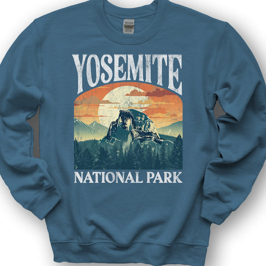 Yosemite National Park "Big and Bold" Sweatshirt - Indigo Blue