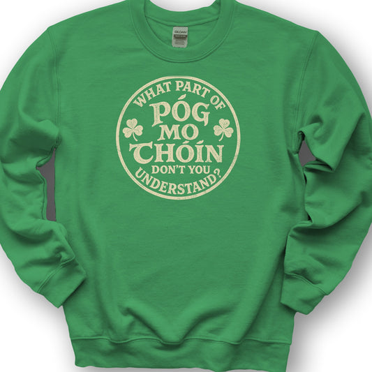 Pog Mo Thoin Badge Sweatshirt - Irish Green
