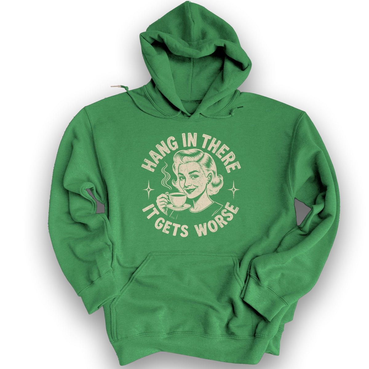 It Gets Worse Hoodie - Irish Green