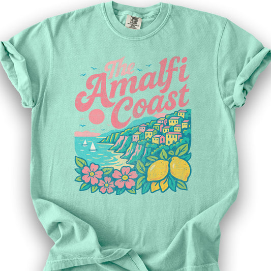 Amalfi Coast Vintage Flowers T-Shirt - Island Reef