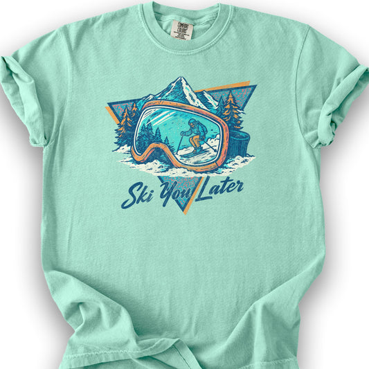 Ski You Later Retro 1980's T-Shirt - Island Reef