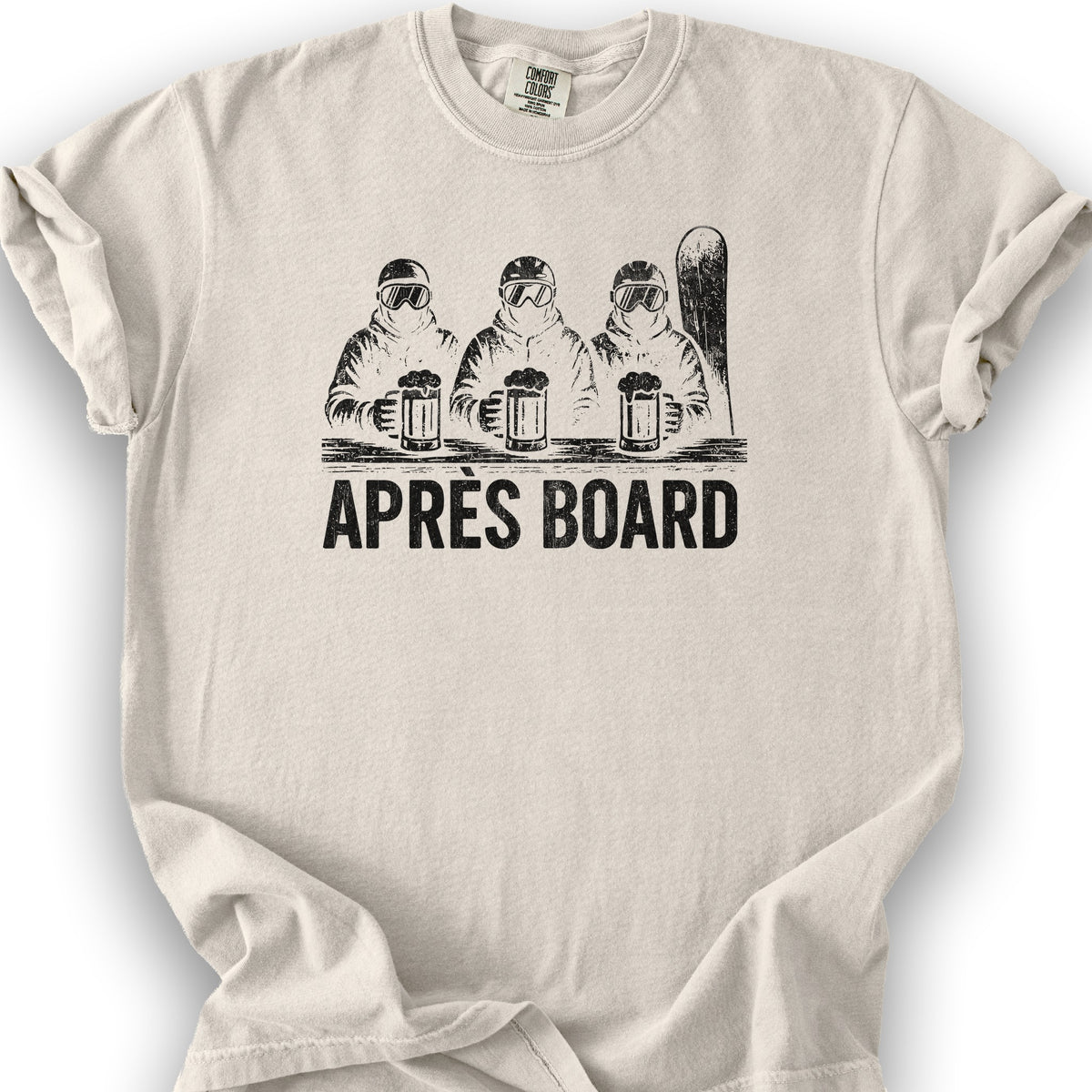 "Apres Board" Snowboard T-shirt - Ivory