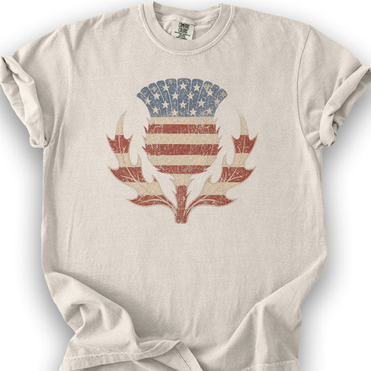 Vintage Flag Thistle T-Shirt - Ivory