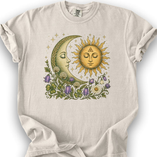 Irish Celtic Celestial T-Shirt - Ivory