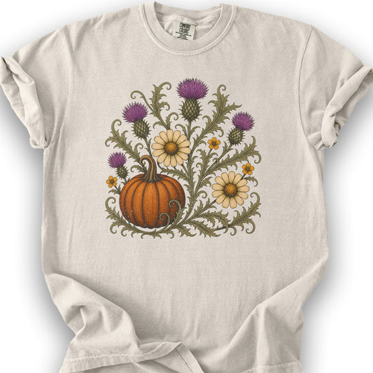 Pumpkin Thistles T-Shirt - Ivory