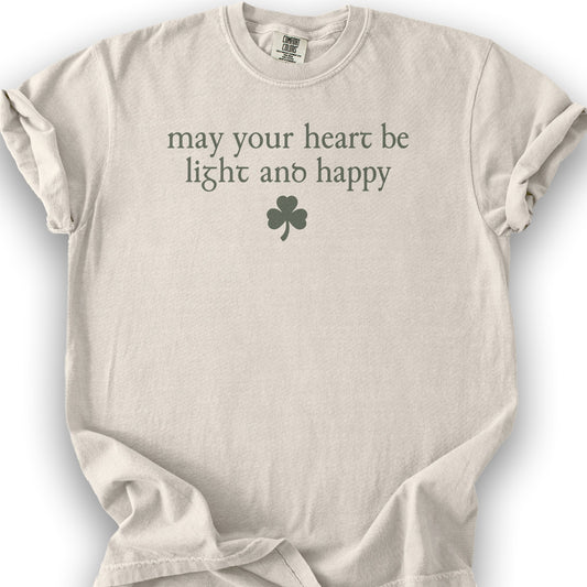 May Your Heart Be Light T-Shirt - Ivory