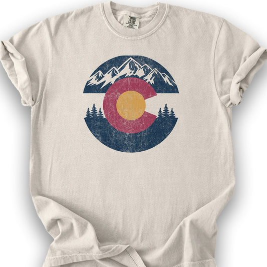 Colorado Badge Textured T-Shirt - Ivory