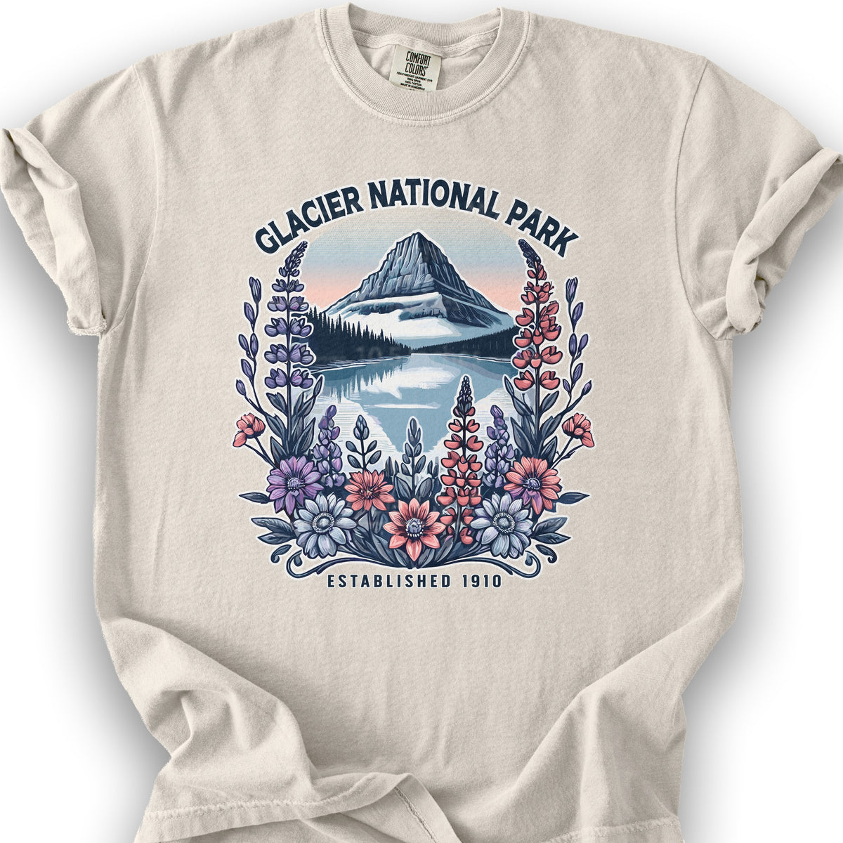 Glacier National Park "Wildflower" T-Shirt - Ivory