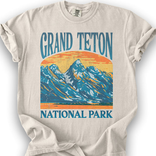 Bargain Bin Overstock! Grand Teton National Park "Big and Bold" T-Shirt - Ivory