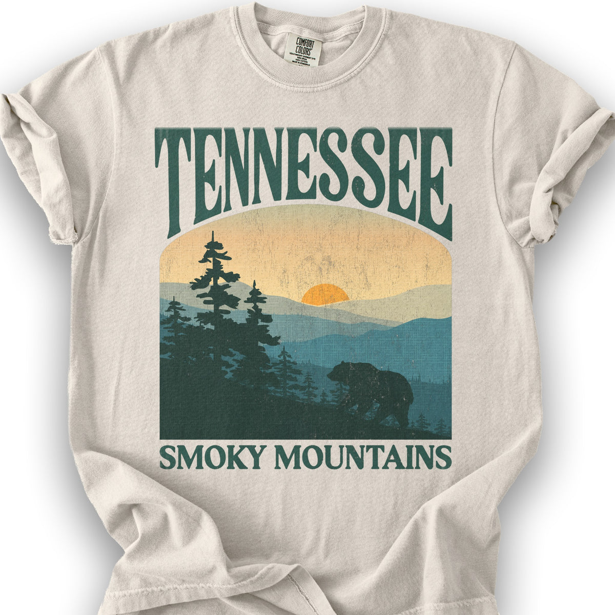 Tennessee Smoky Mountains "Big and Bold" State T-Shirt - Ivory