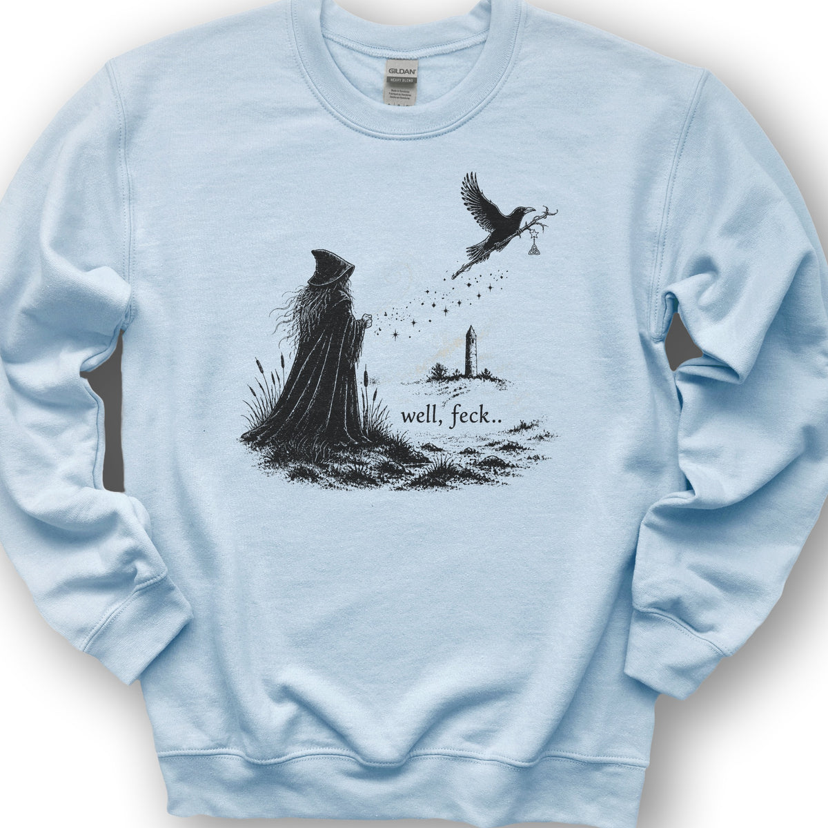 Well Feck Druid Sweatshirt - Light Blue
