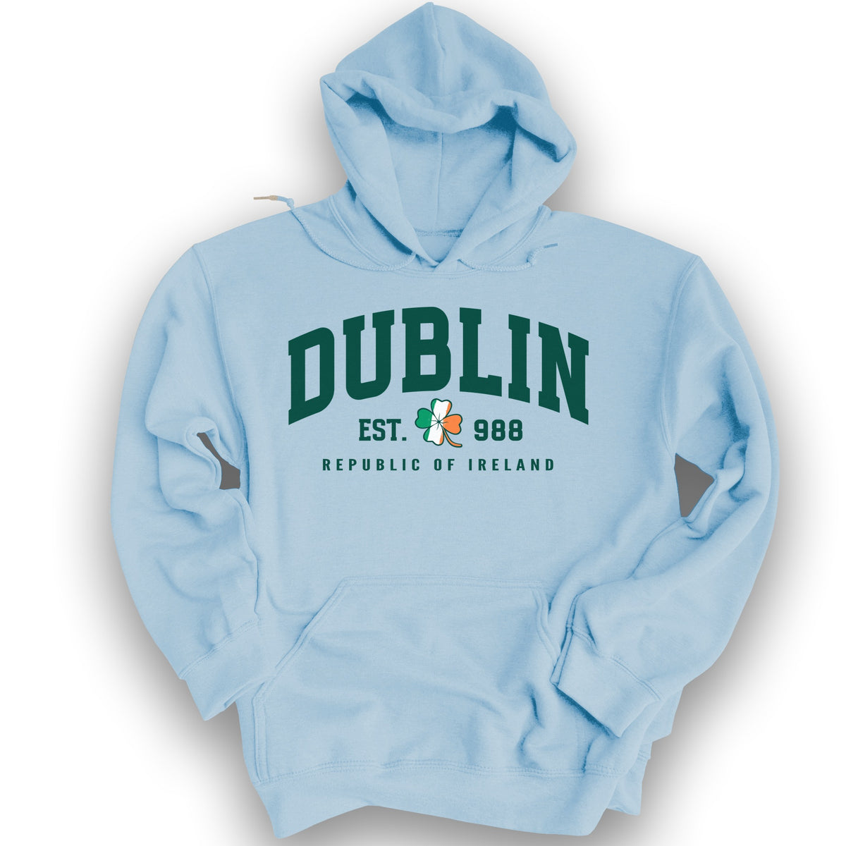 Dublin Varsity Flag Hoodie - Light Blue