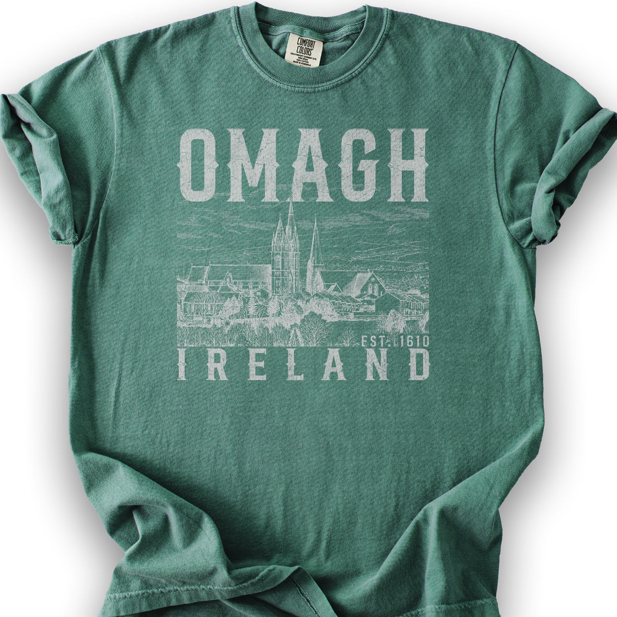 Omagh Ireland T-Shirt - Light Green
