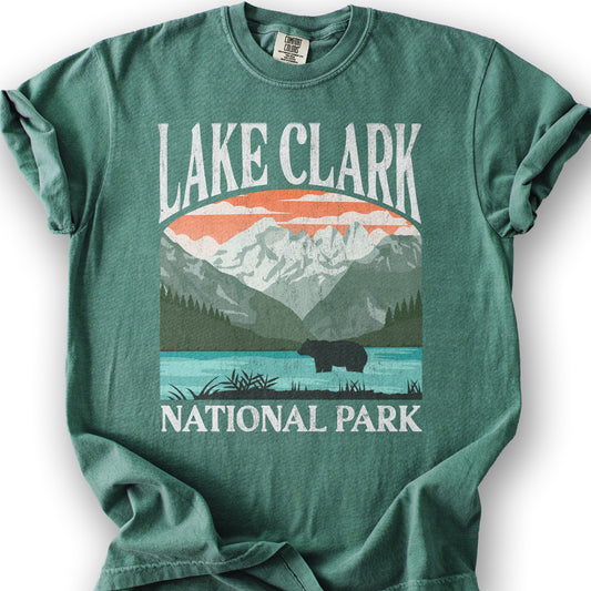 Lake Clark National Park "Big and Bold" T-Shirt - Light Green