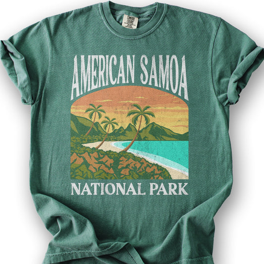 National Park of American Samoa "Big and Bold" T-Shirt - Light Green