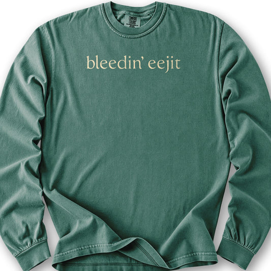 Bleedin' Eejit Long Sleeve Shirt - Light Green