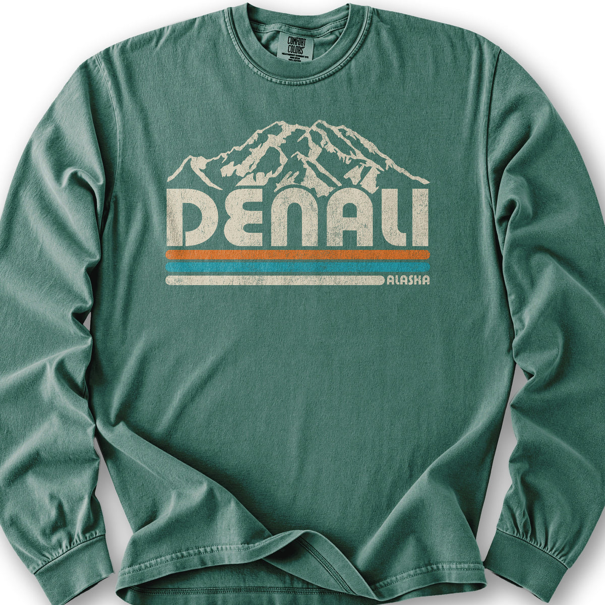 Denali Alaska Retro Stripe Long Sleeve Shirt - Light Green
