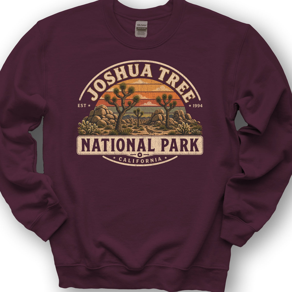 Joshua Tree Medallion Sweatshirt - Maroon