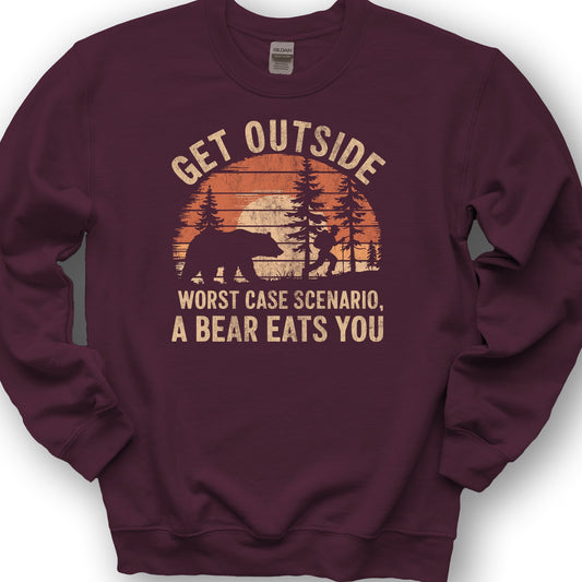Get Outside "Worst Case Scenario" Sweatshirt - Maroon