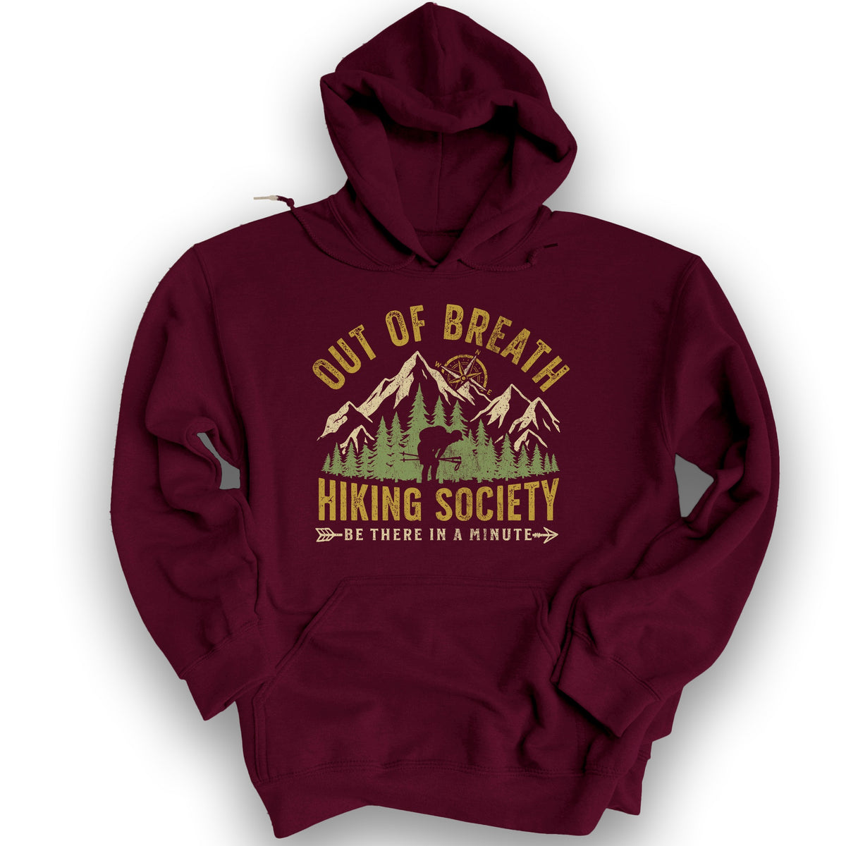 Out of Breath Hiking Hoodie - Maroon