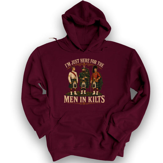 Men In Kilts Trio Hoodie - Maroon