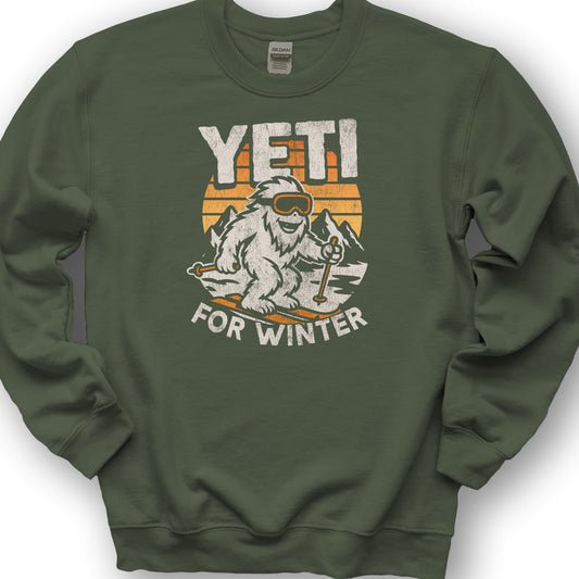 Yeti For Winter Sweatshirt - Military Green