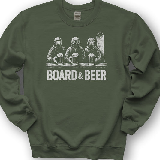 Board and Beer Sweatshirt - Military Green