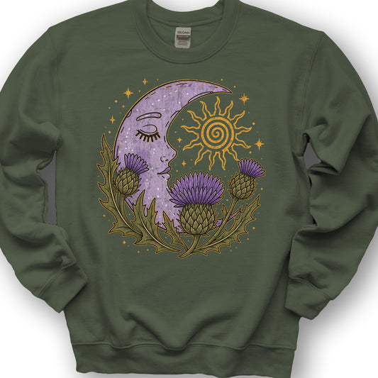 Thistle Moon Sweatshirt - Military Green