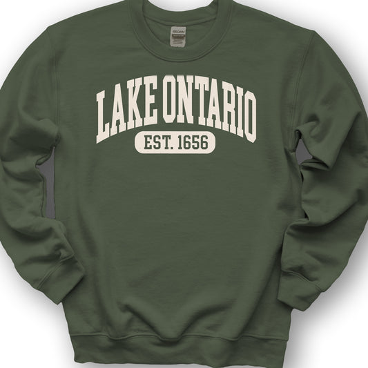 Lake Ontario Varsity Sweatshirt - Military Green