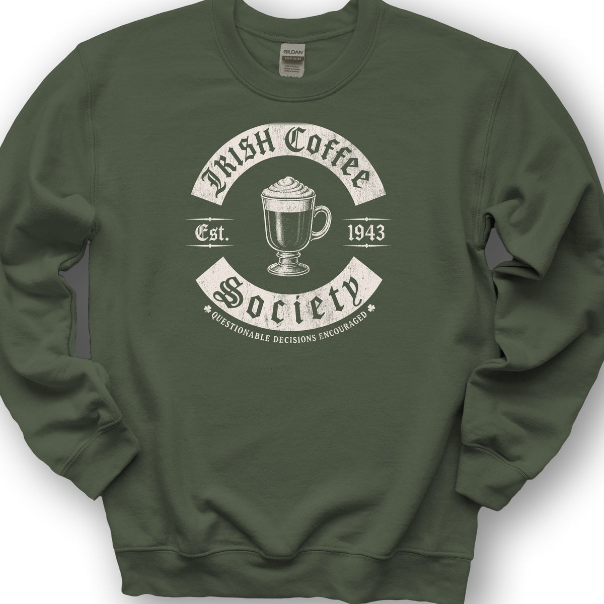 Irish Coffee Society Sweatshirt - Military Green